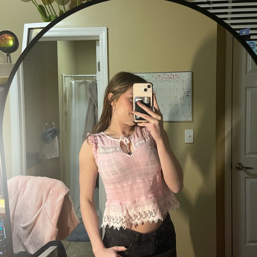 Gypsy 05 Pink Lace Women's Blouse